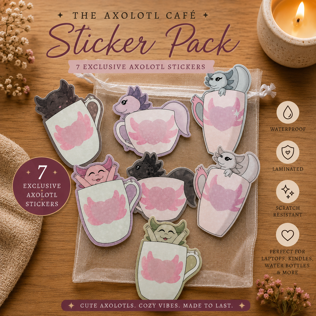 The Axolotl Café Sticker Mystery Pack