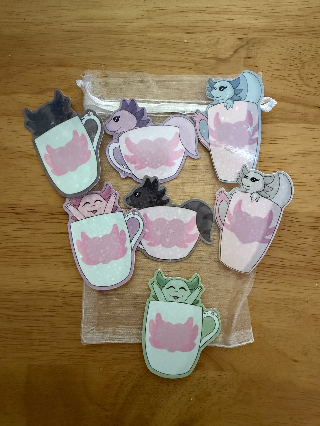 The Axolotl Café Sticker Mystery Pack