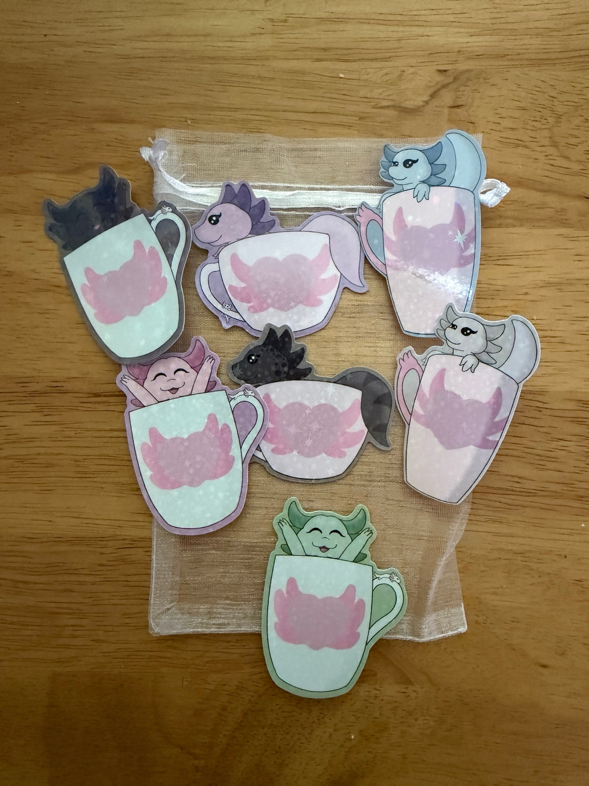 The Axolotl Café Sticker Mystery Pack