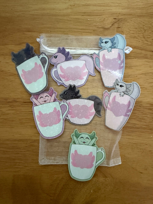 The Axolotl Café Sticker Mystery Pack